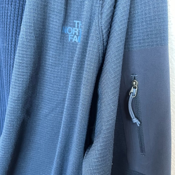 The North Face Mens Navy Blue Fleece Full Zip Up Jacket Size XL - Picture 2 of 5